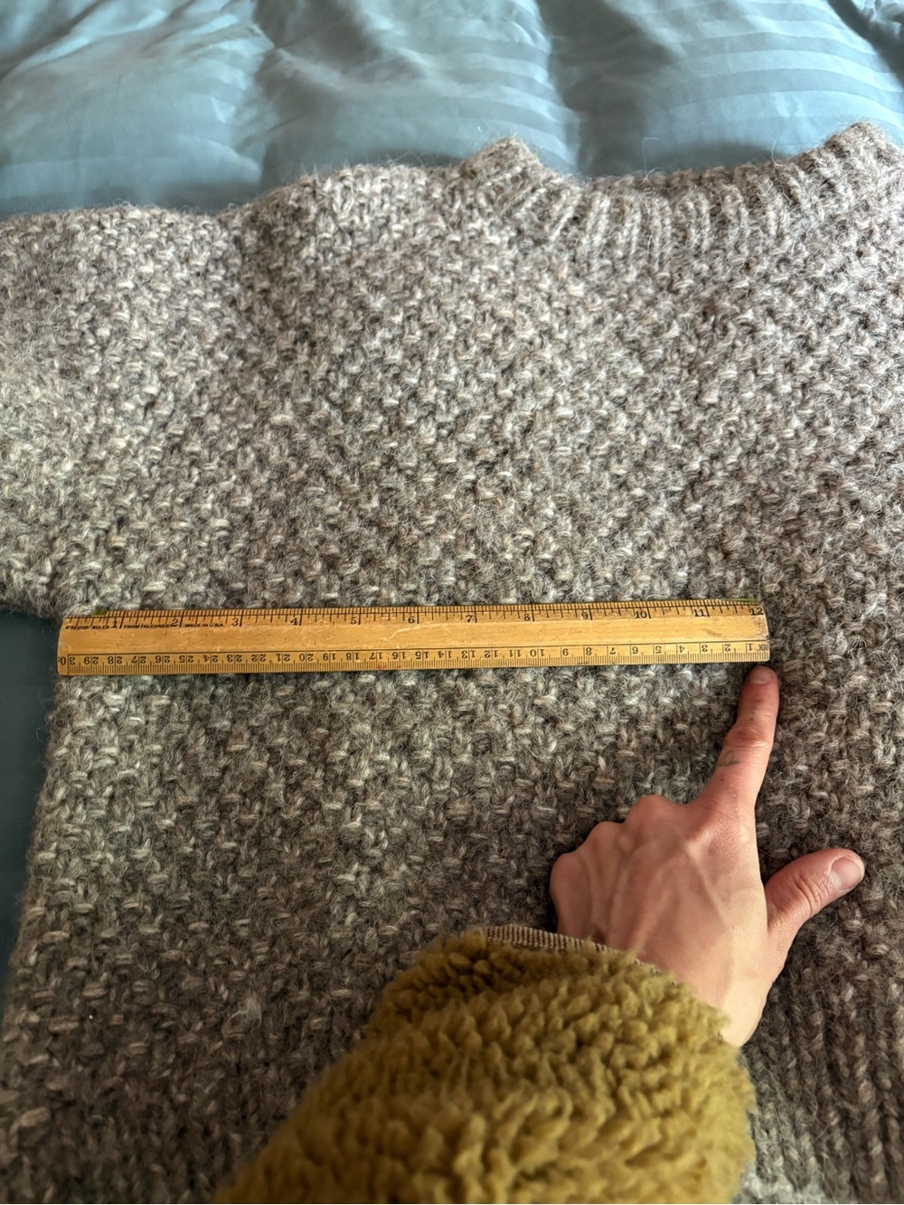 Ozma Gia Hand Knit Alpaca Sweater in Shrub - Picture 7 of 10